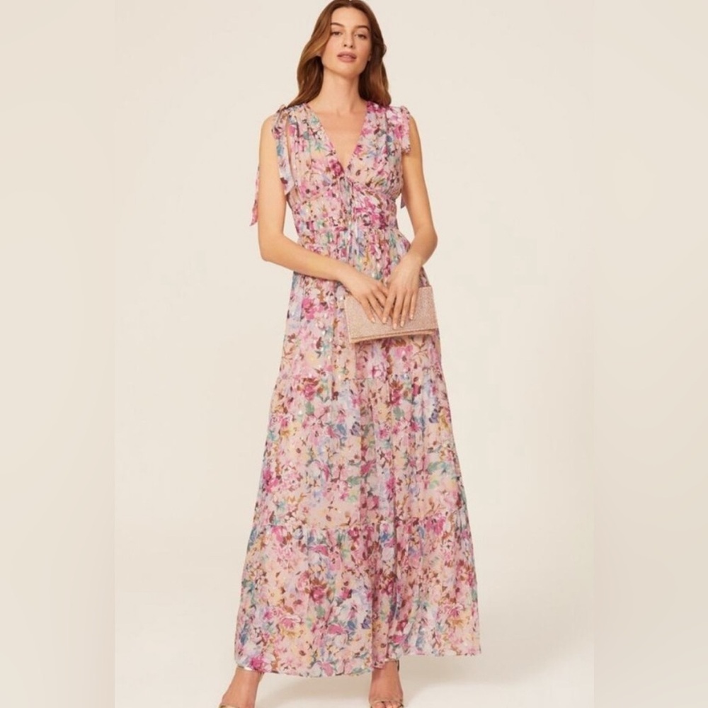 Shoshanna Floral Pink Maxi Dress
